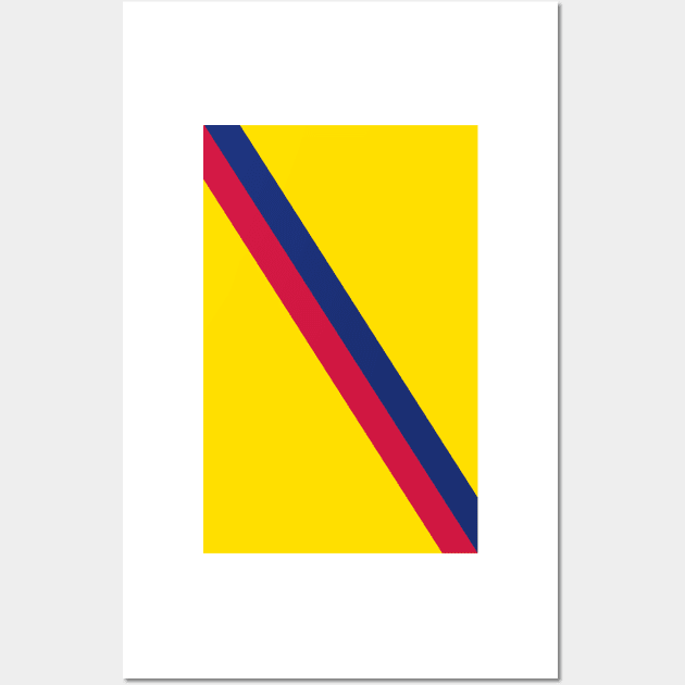 Barcelona Yellow Blue Red Sash Wall Art by Culture-Factory